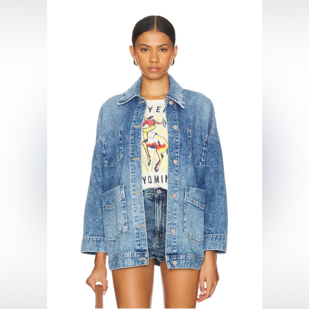 ‼️‼️SOLD INSTRAGRAM ‼️‼️We the free Avery in got the Blues Denim Jacket - Picture 4 of 5
